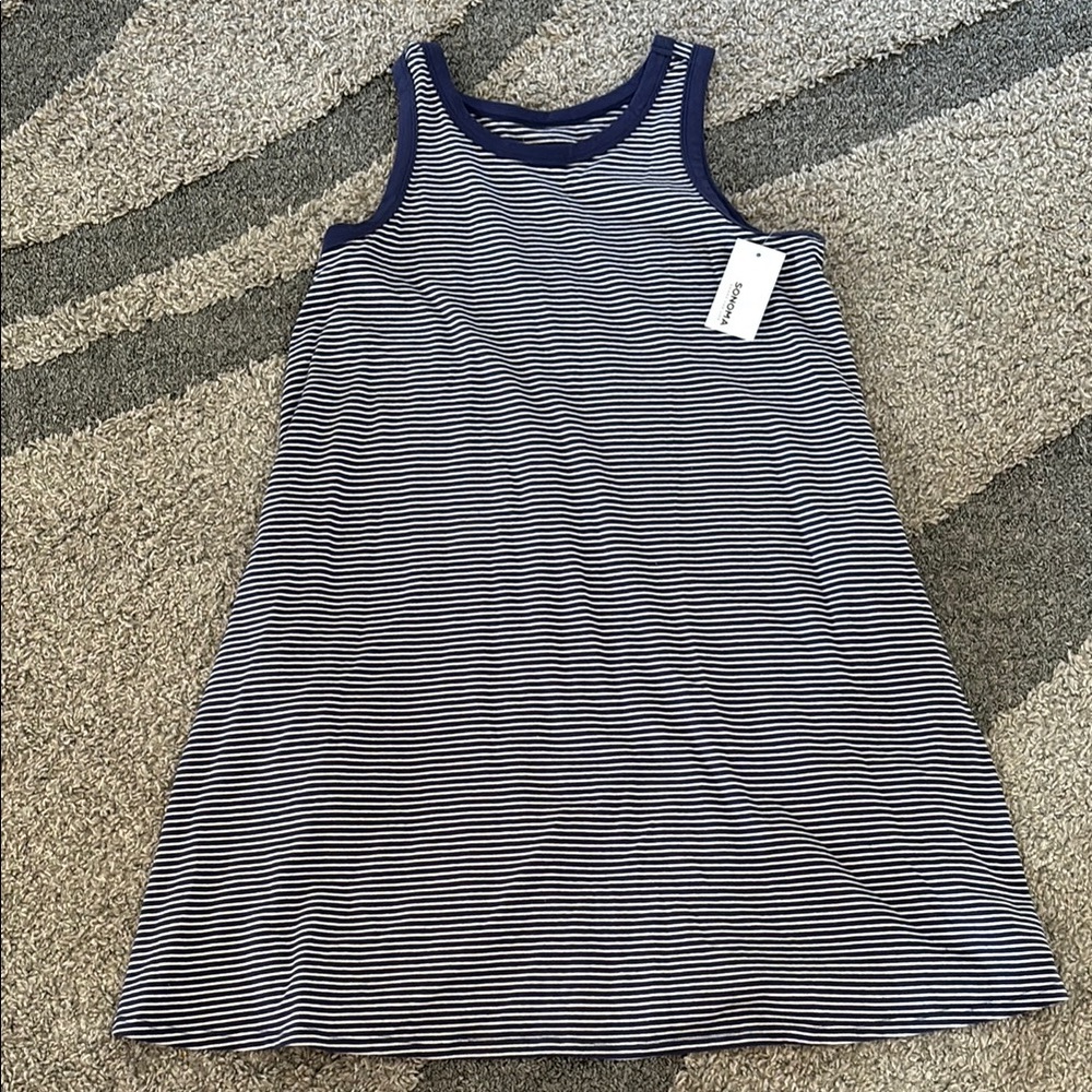 Sonoma Navy and White Striped dress